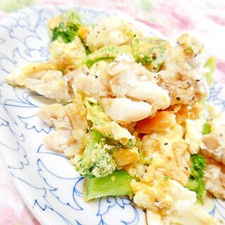 ガリバタde❤鱈とブロッコリーの卵炒め❤